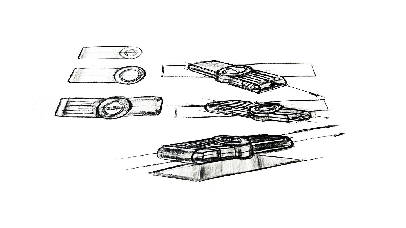 工业产品设计，手绘线稿，