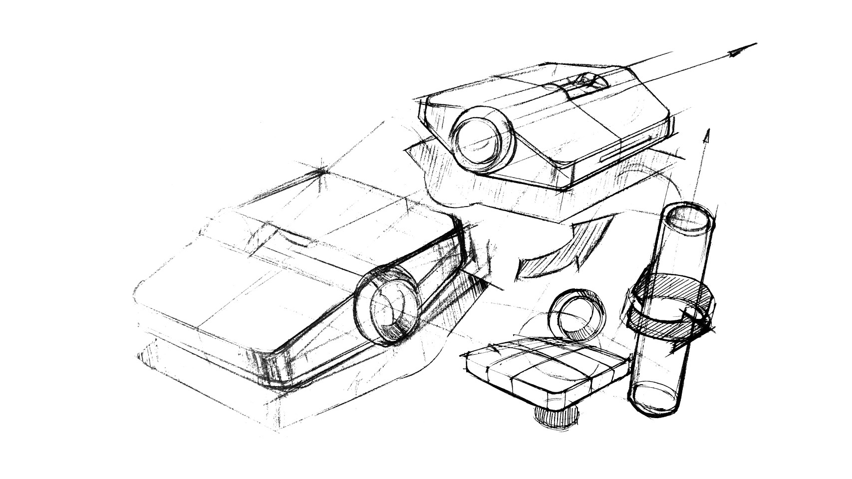 Industrial product design，Hand drawn sketch，