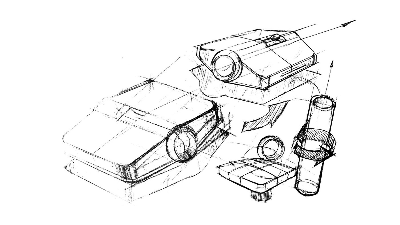 Industrial product design，Hand drawn sketch，