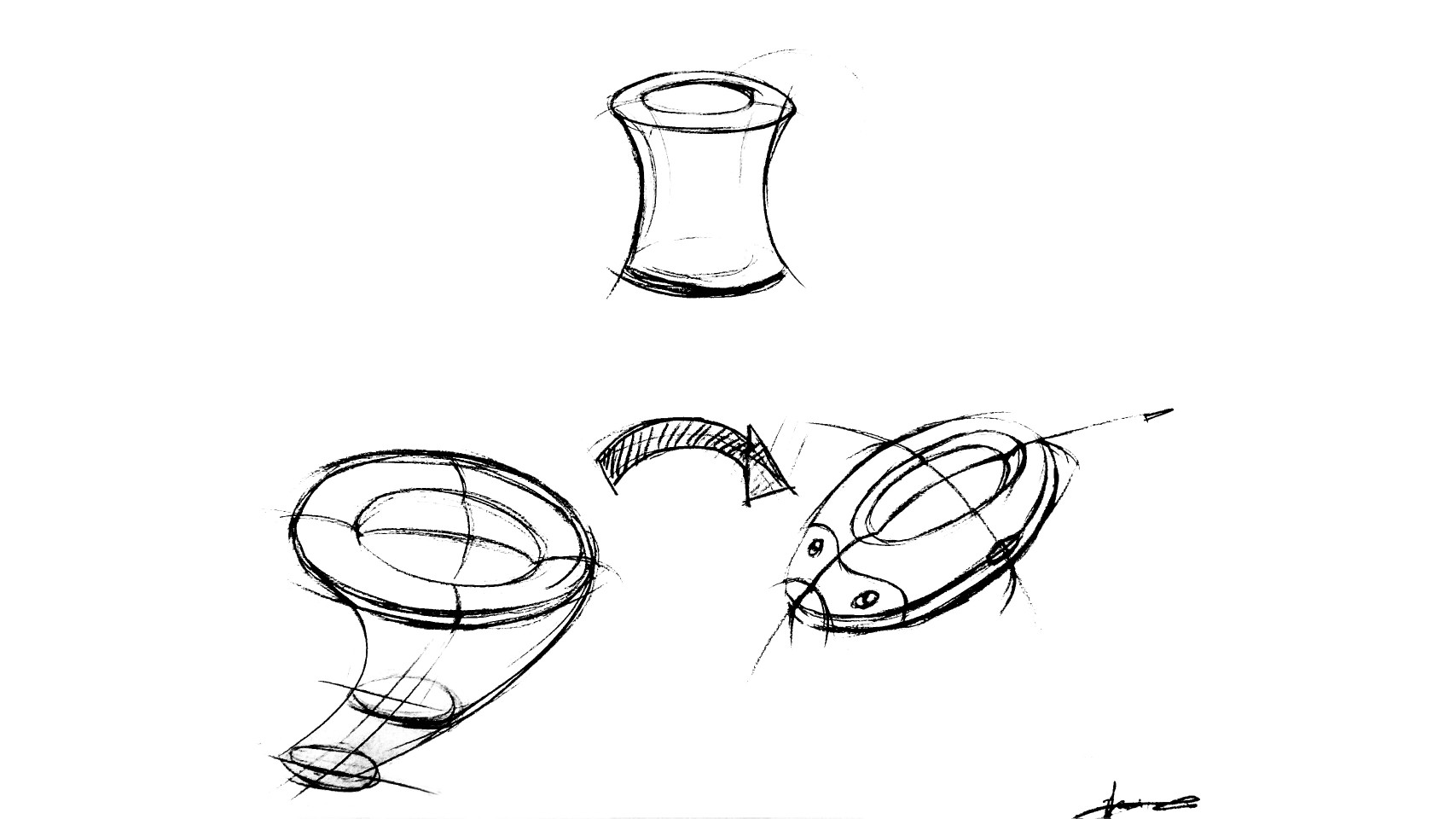 Industrial product design，Hand drawn sketch，