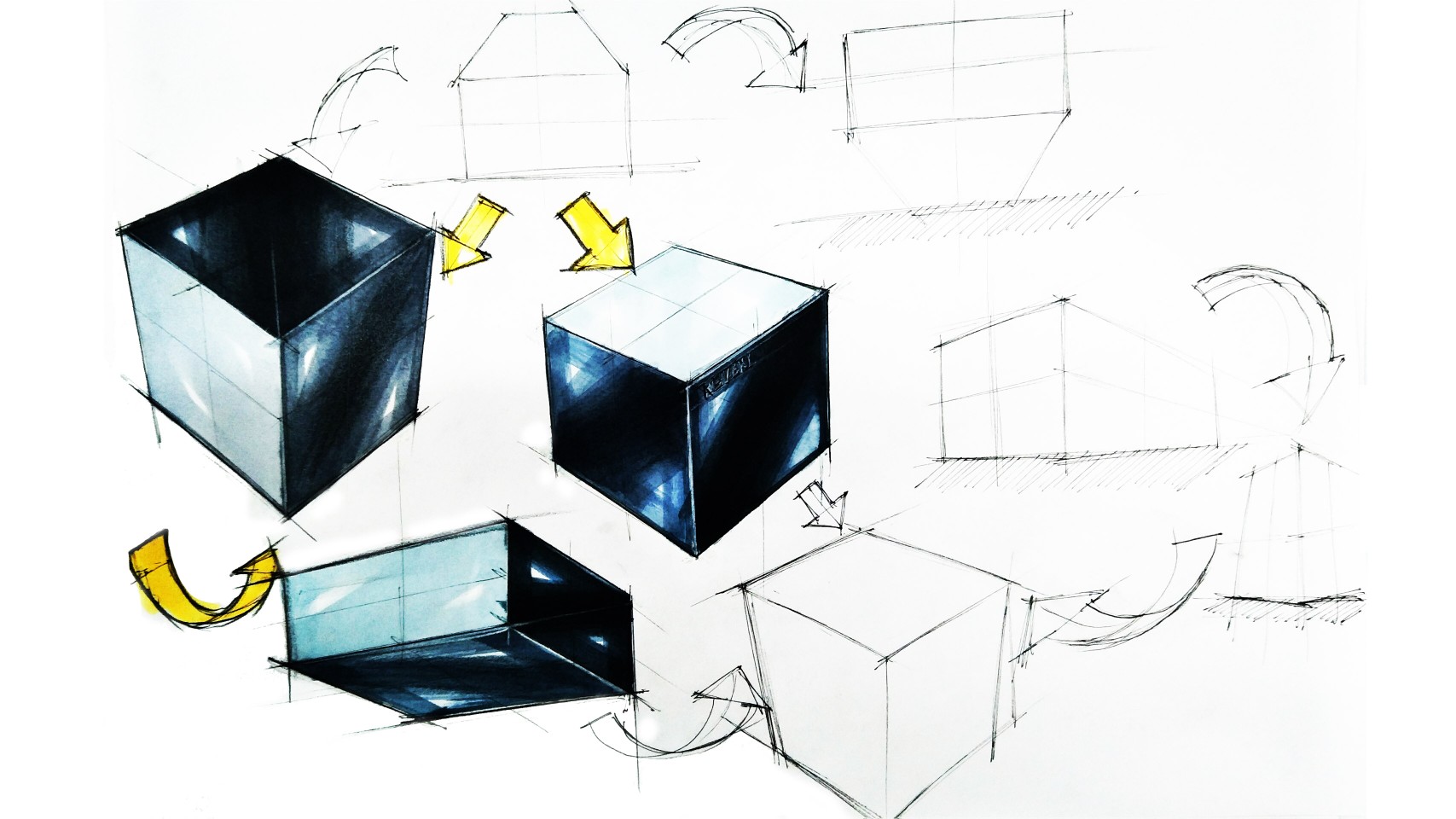 Industrial product design，Hand drawn sketch，