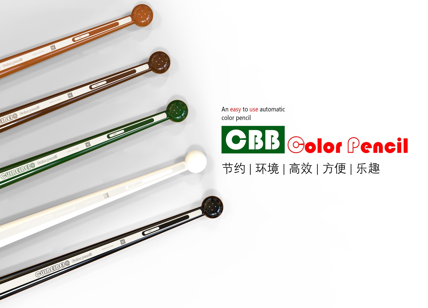 Automatic color pencil，Hand painted lead，