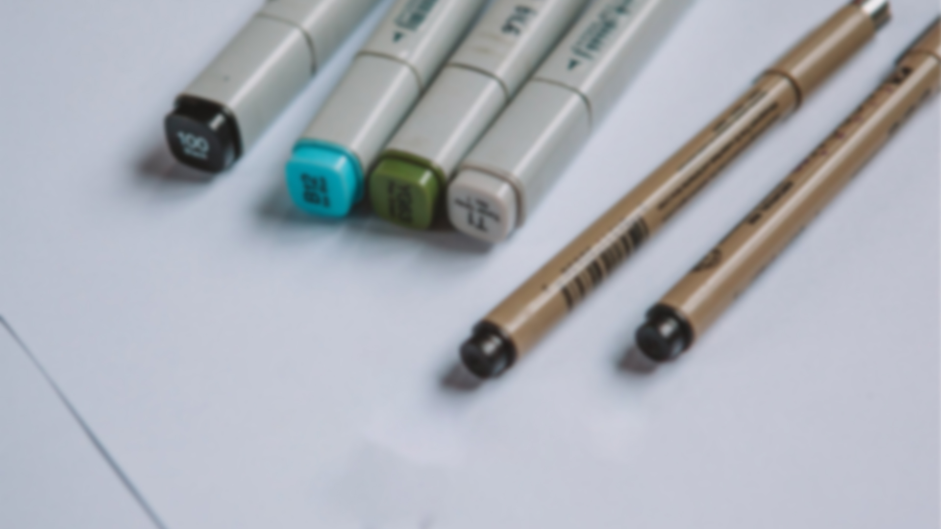 Mark pen hand drawing, PS board drawing，