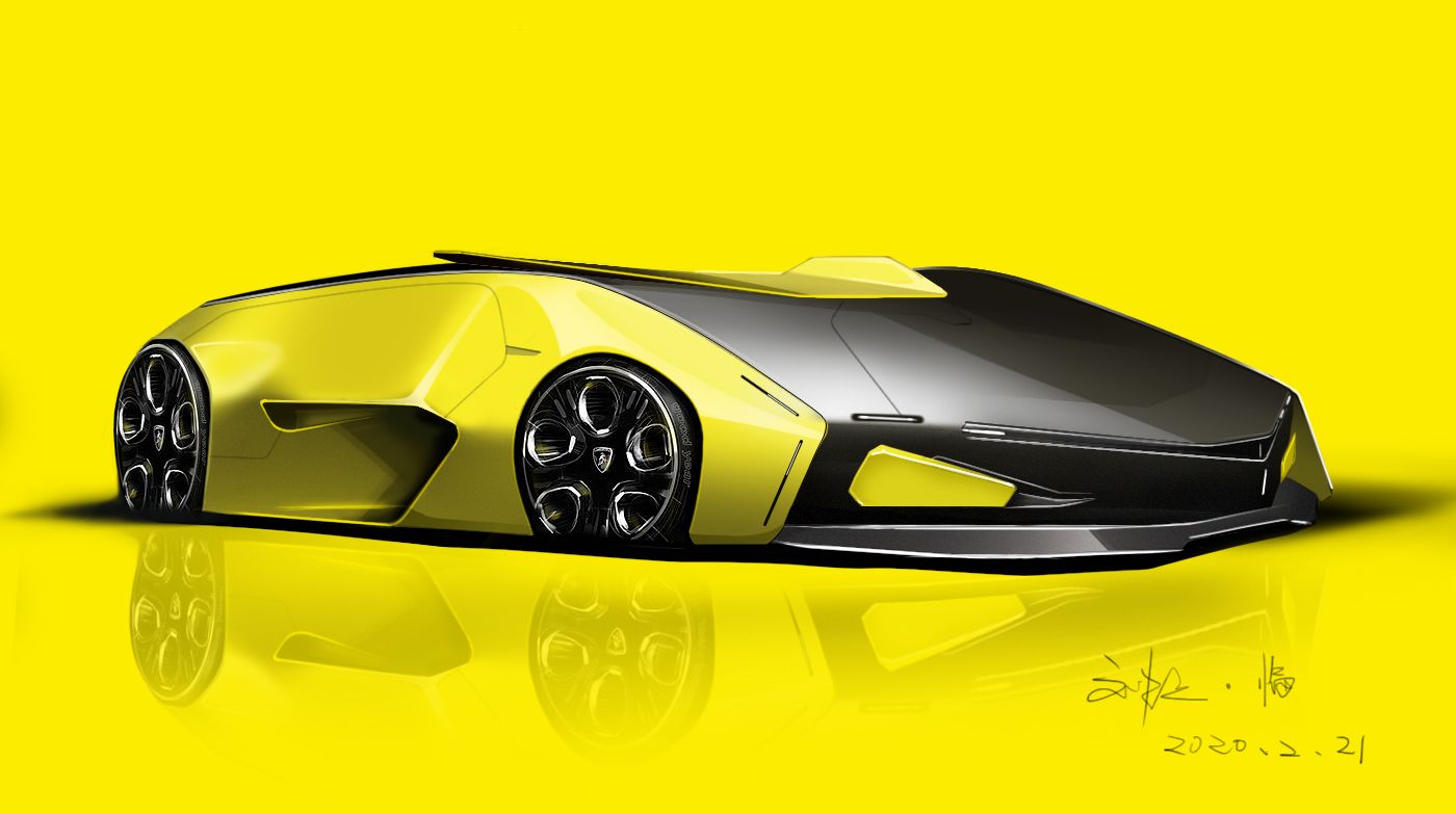 Mark pen hand drawing, PS board drawing，