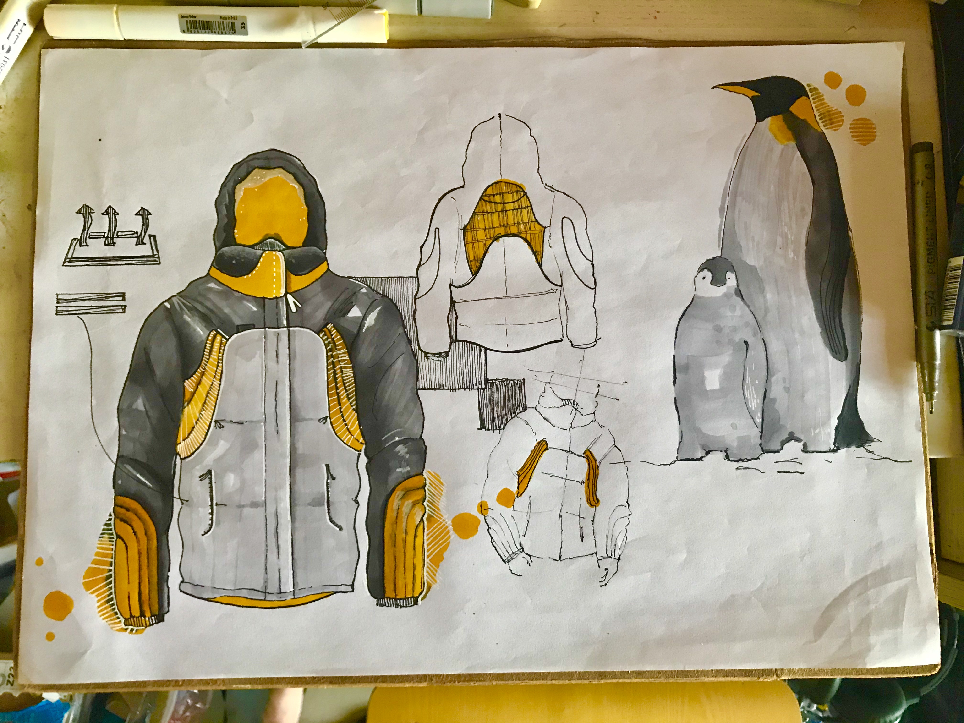 Mark pen hand drawing, PS board drawing，