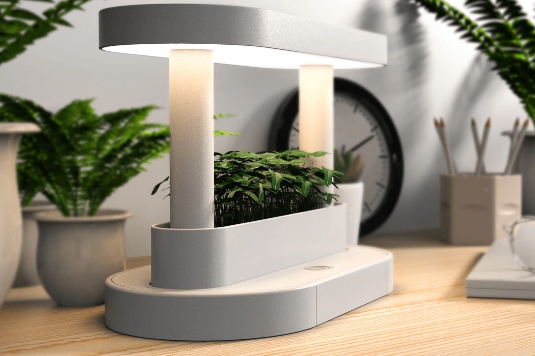 product design，Flowerpot，Desk lamp，Desk accessories，