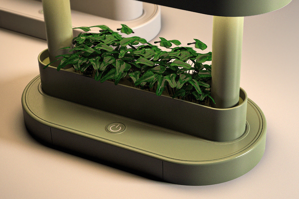 product design，Flowerpot，Desk lamp，Desk accessories，