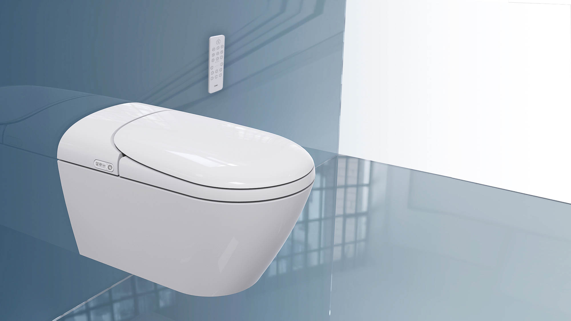 Wall mounted intelligent toilet，