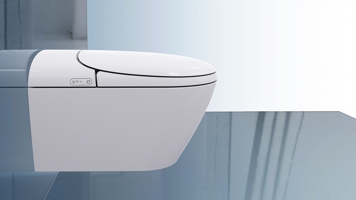 Wall mounted intelligent toilet，