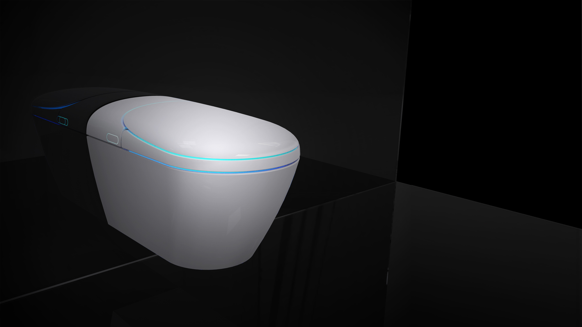 Wall mounted intelligent toilet，