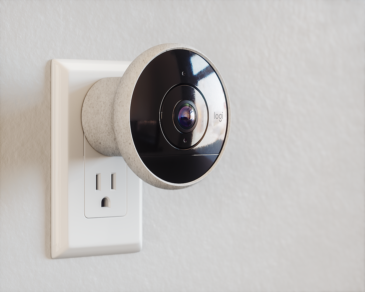 Logitech camera，Smart home，Circle，Scene rendering，