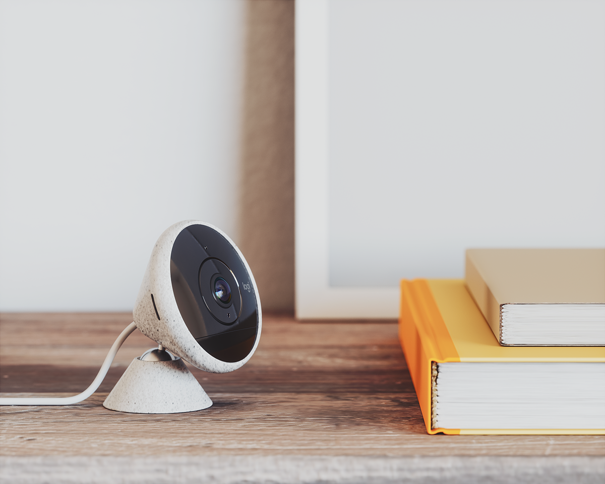 Logitech camera，Smart home，Circle，Scene rendering，