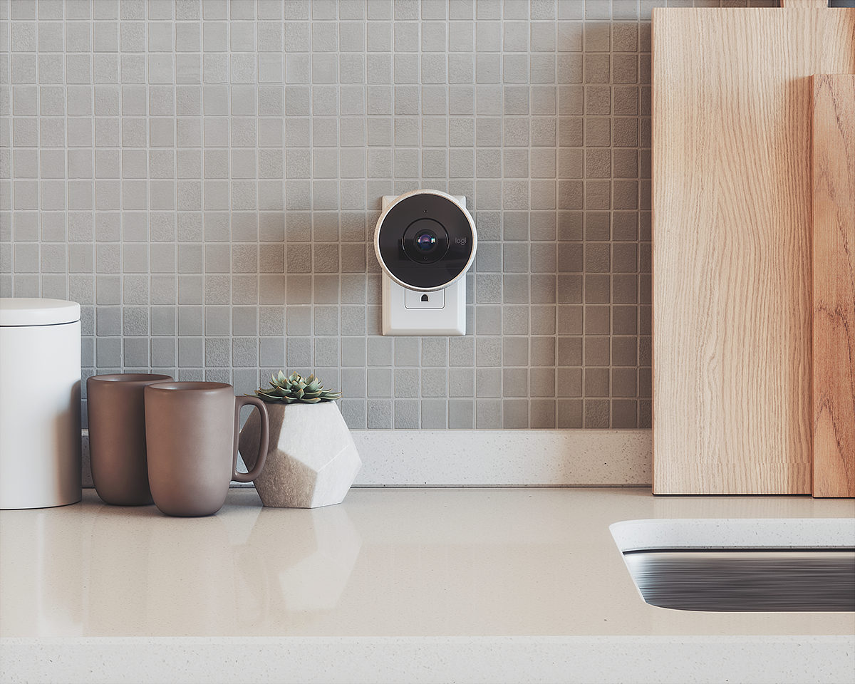 Logitech camera，Smart home，Circle，Scene rendering，