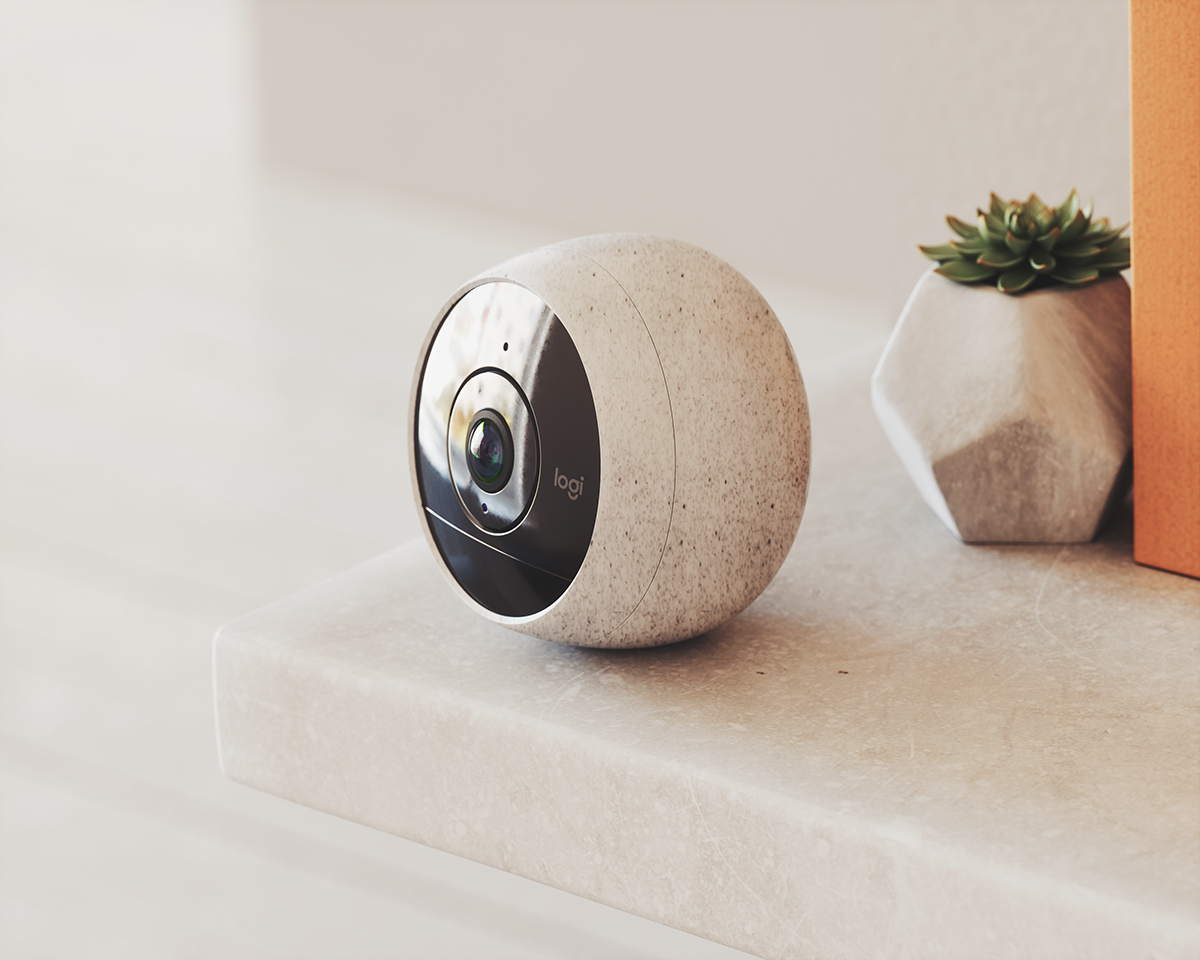 Logitech camera，Smart home，Circle，Scene rendering，