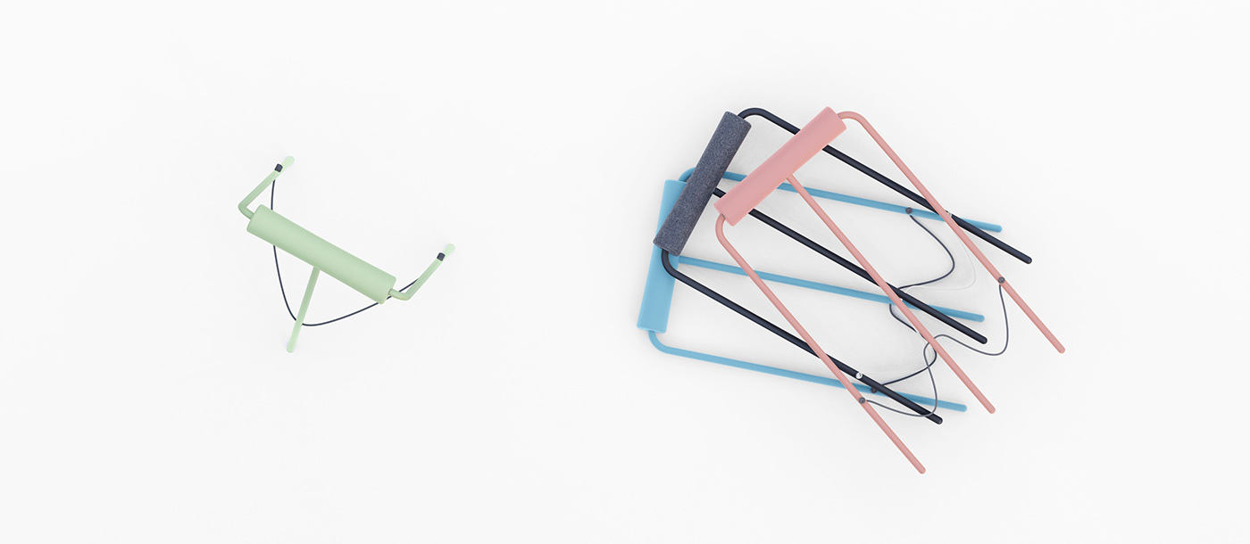 tandem，stand，furniture，simple and convenient，