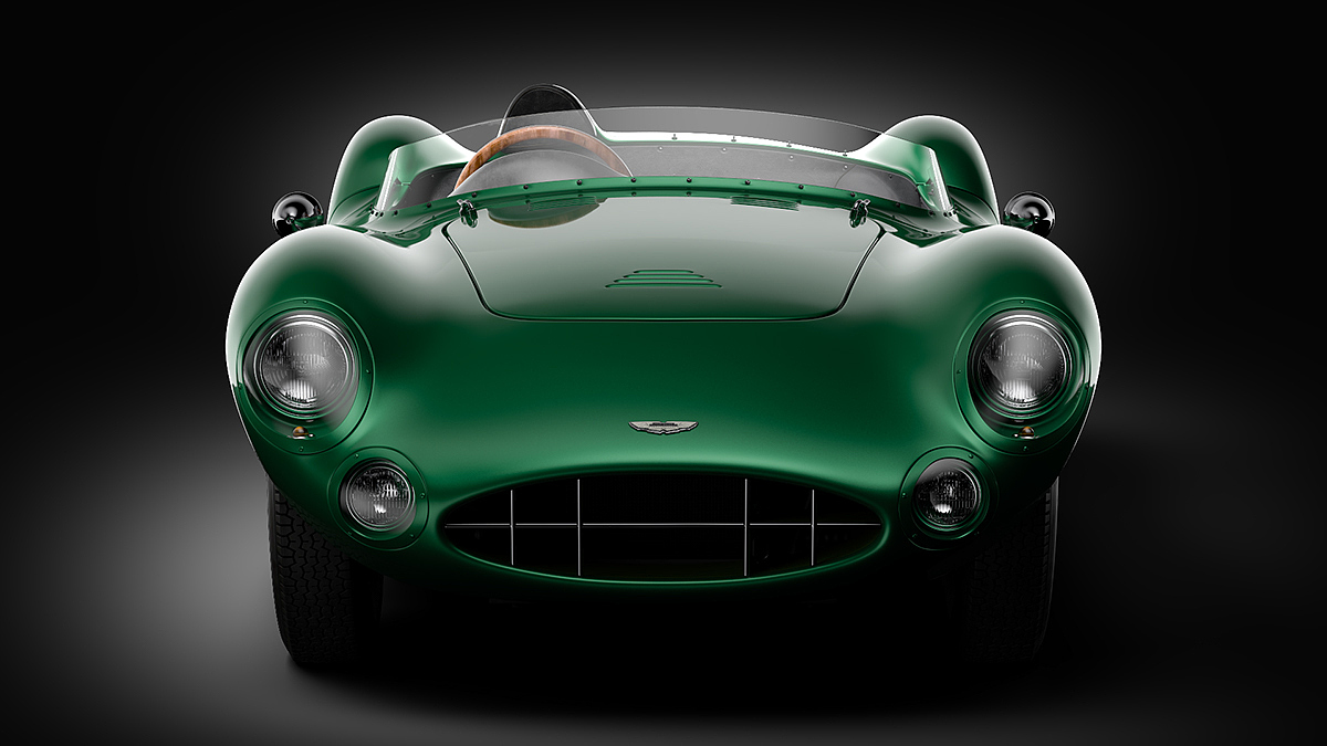 Antique racing car，Aston Martin，Automobile design，