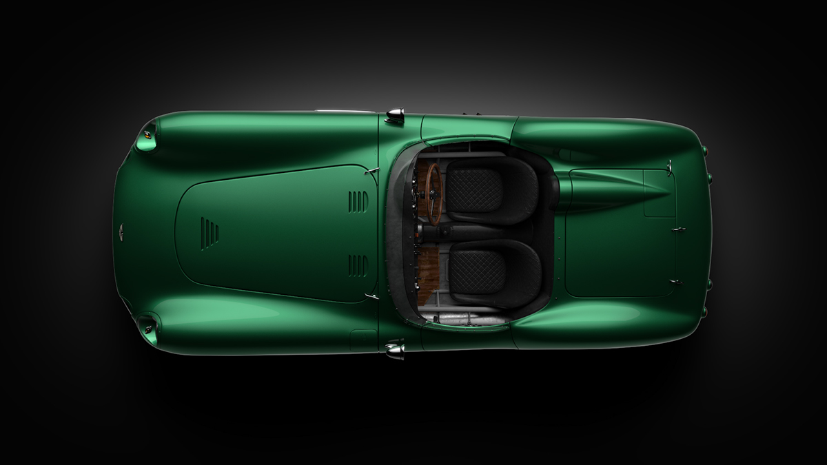 Antique racing car，Aston Martin，Automobile design，