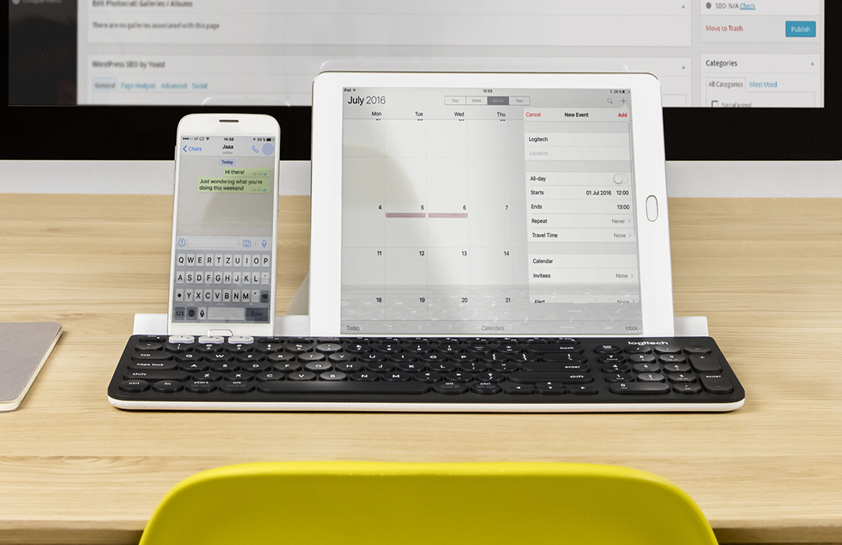 Logitech，Computer keyboard，Wireless Bluetooth，k780，Multi equipment，