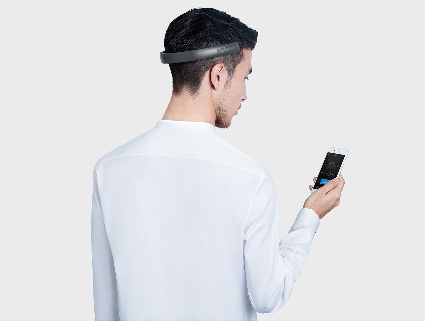 Earless earphone，Minimalism，Futurist，smooth，Bat belt，