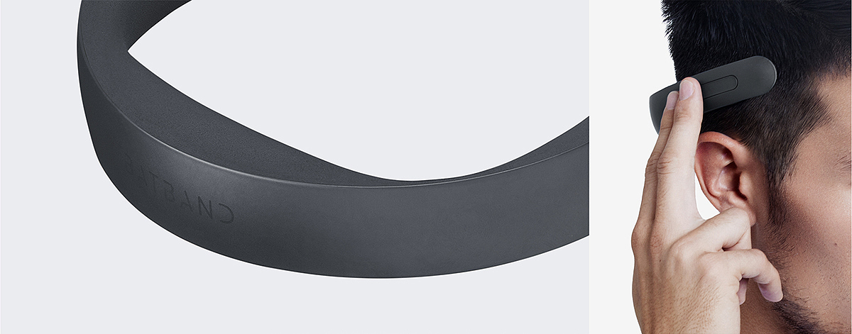 Earless earphone，Minimalism，Futurist，smooth，Bat belt，