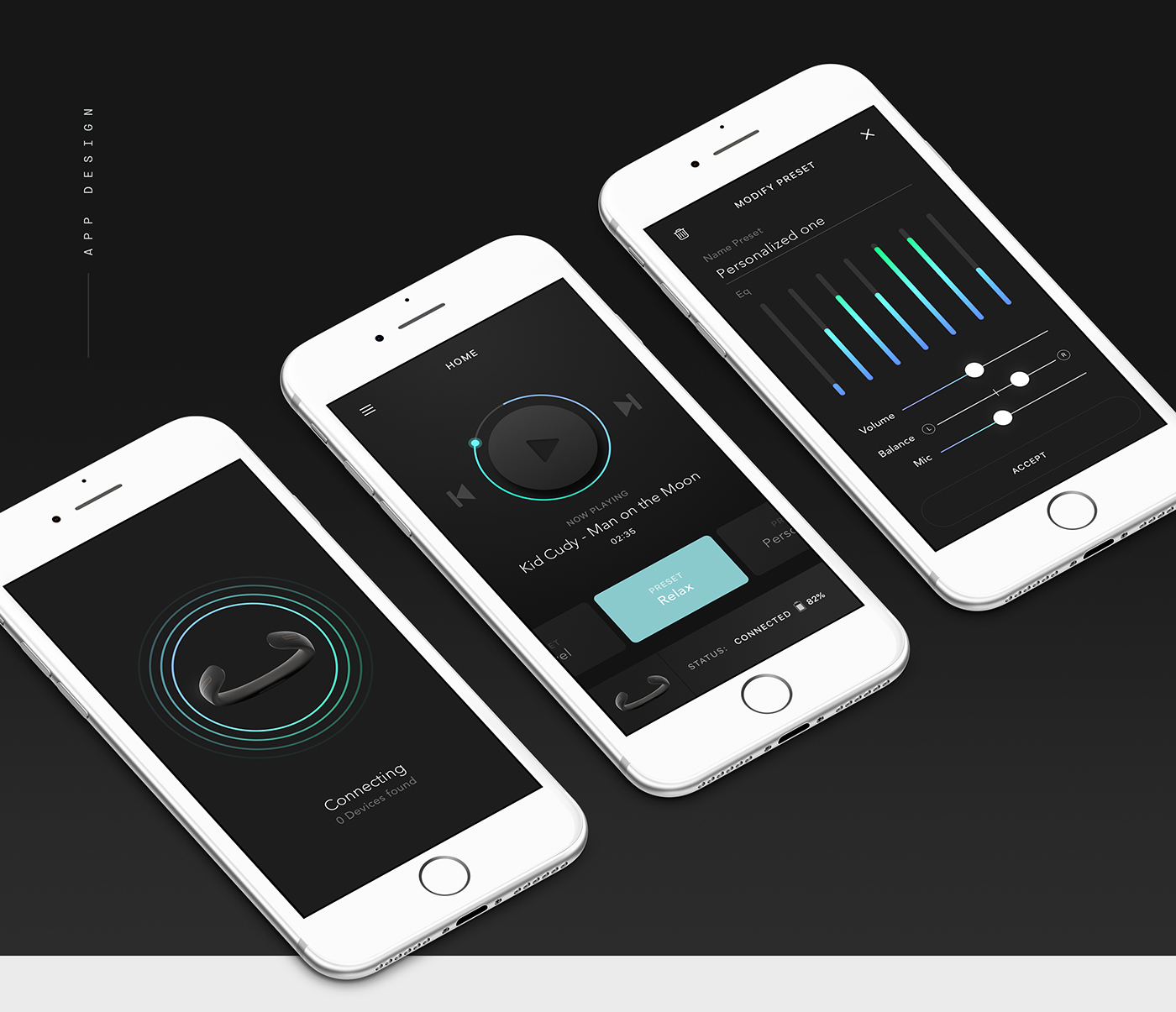 Earless earphone，Minimalism，Futurist，smooth，Bat belt，