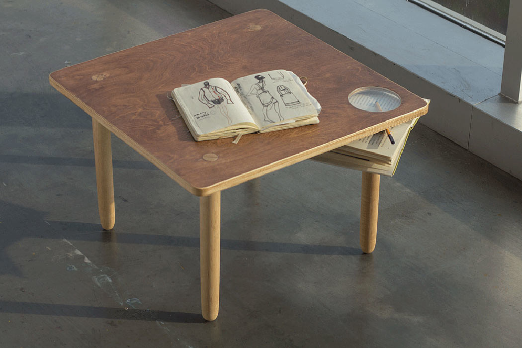透明，艺术，木质，桌子，