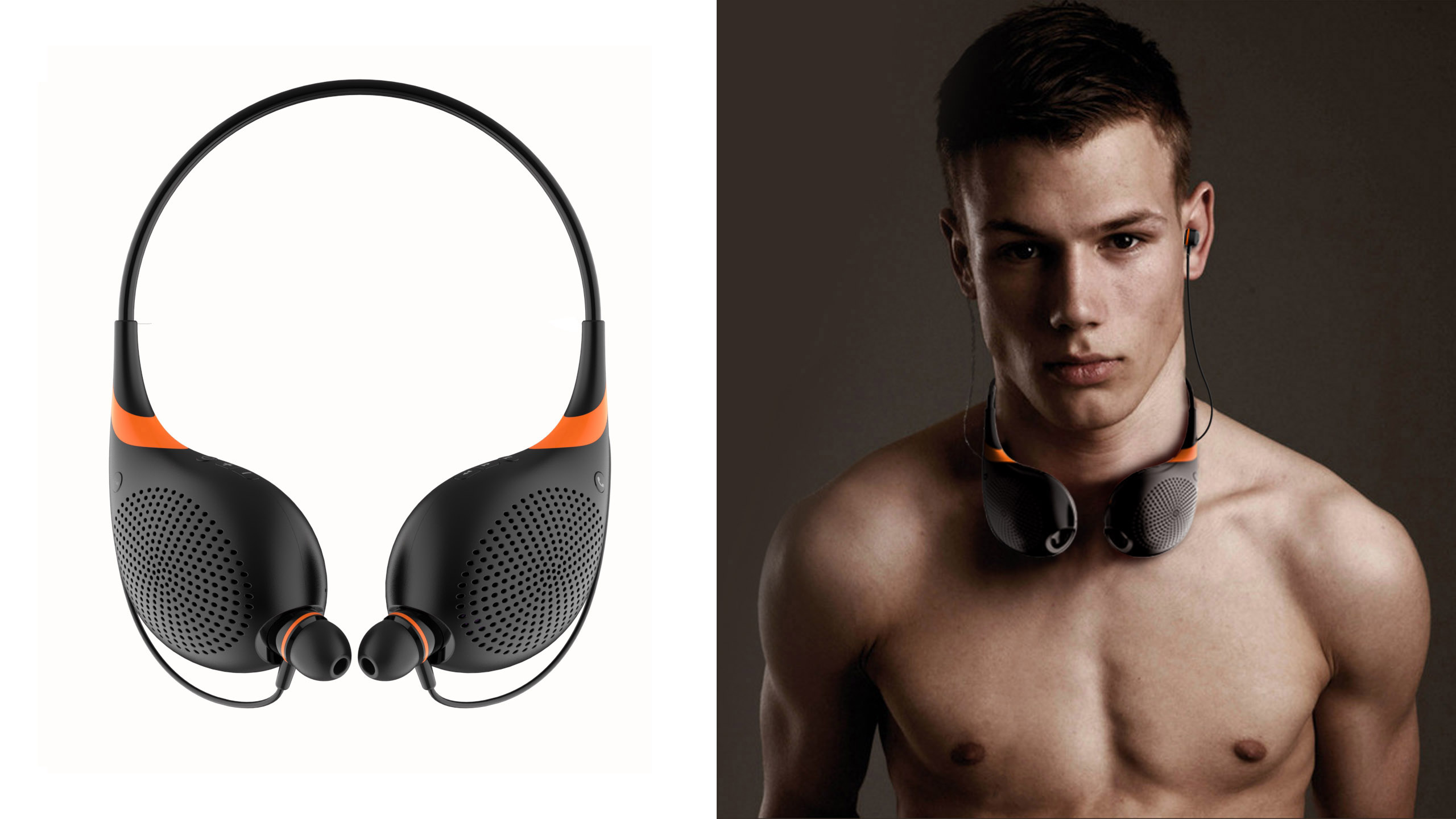 loudspeaker box，headset，outdoors，motion，