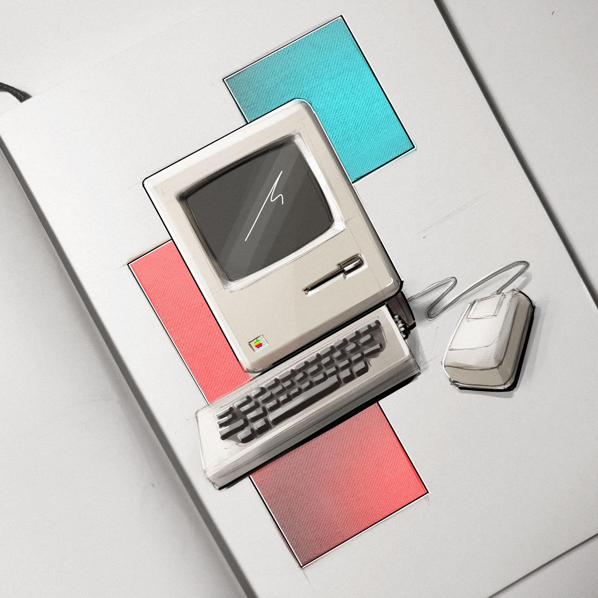 Hand drawn，pretty，draft，Sketch book，