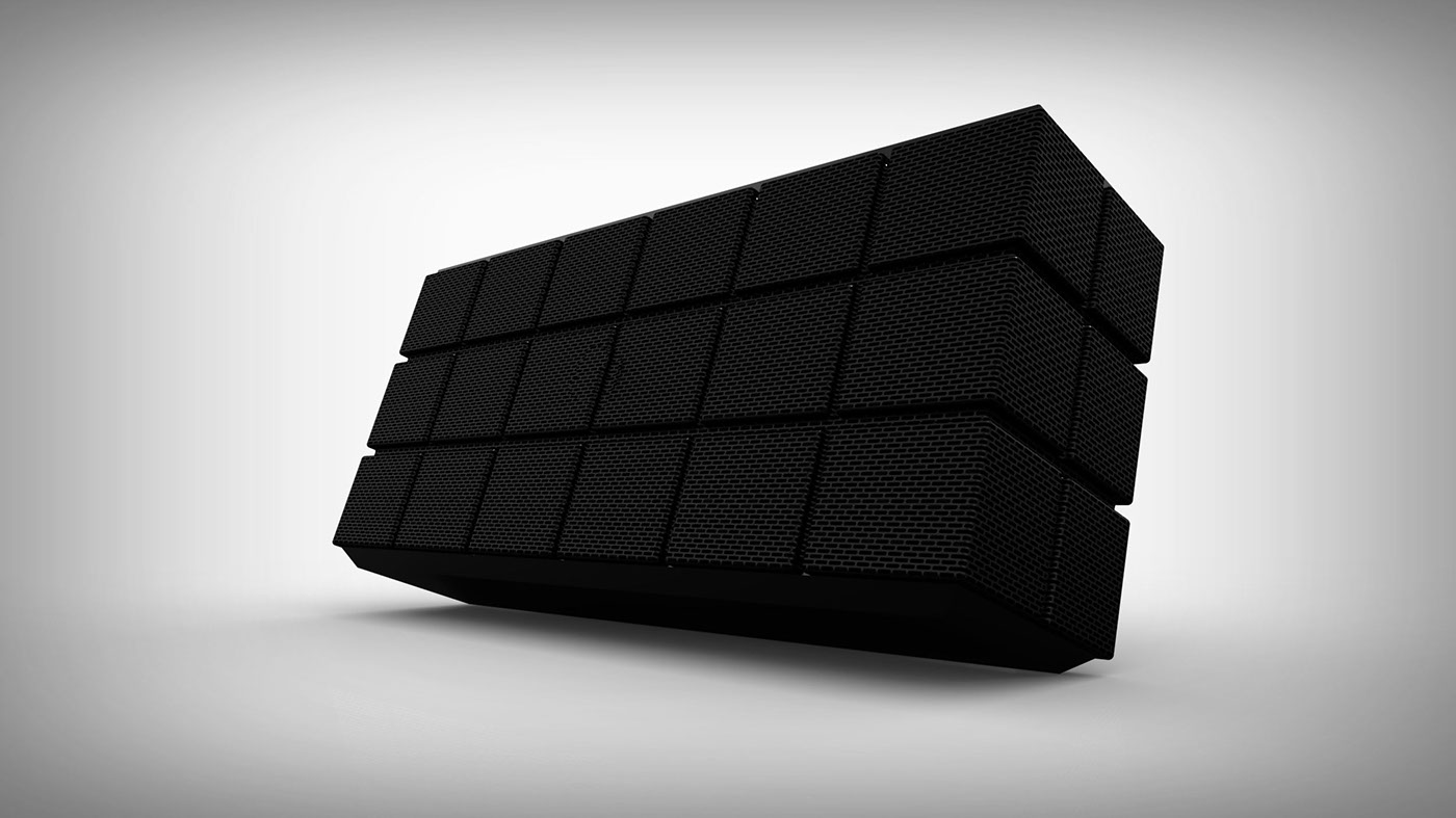 black，classic，Bluetooth，loudspeaker box，tilt，