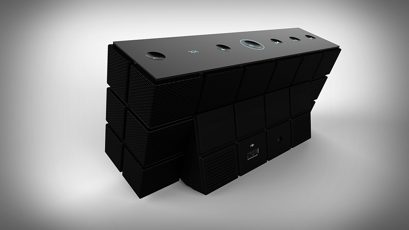 black，classic，Bluetooth，loudspeaker box，tilt，