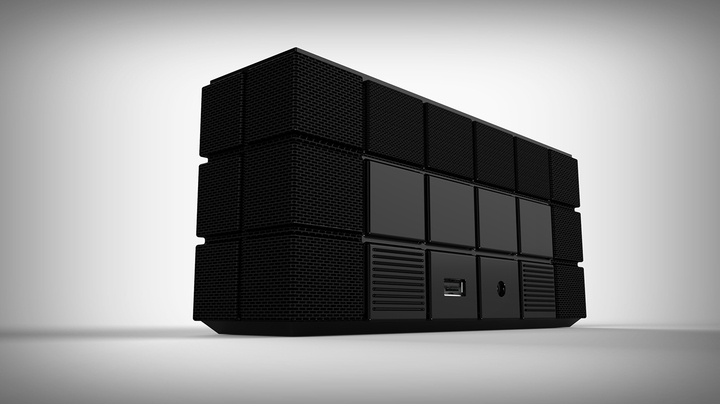 black，classic，Bluetooth，loudspeaker box，tilt，