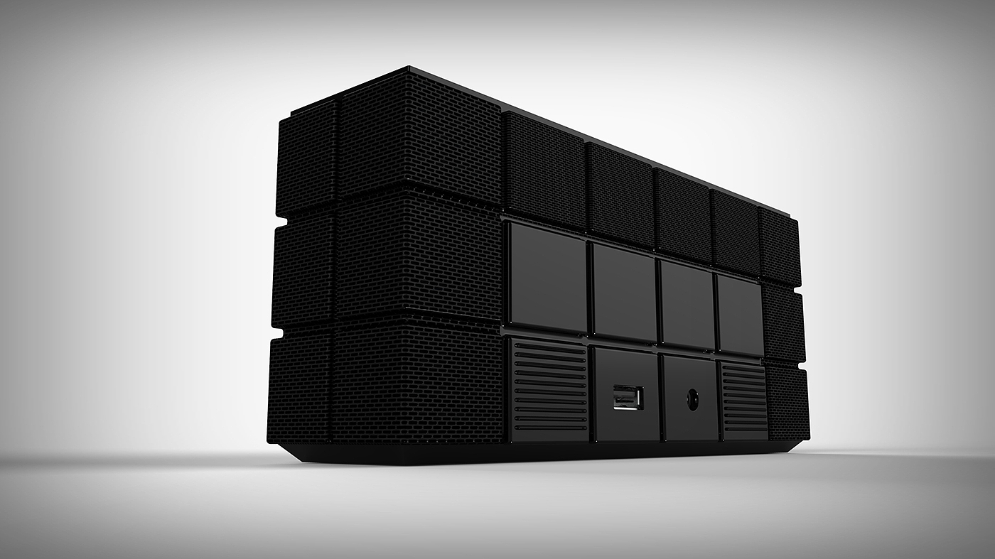 black，classic，Bluetooth，loudspeaker box，tilt，