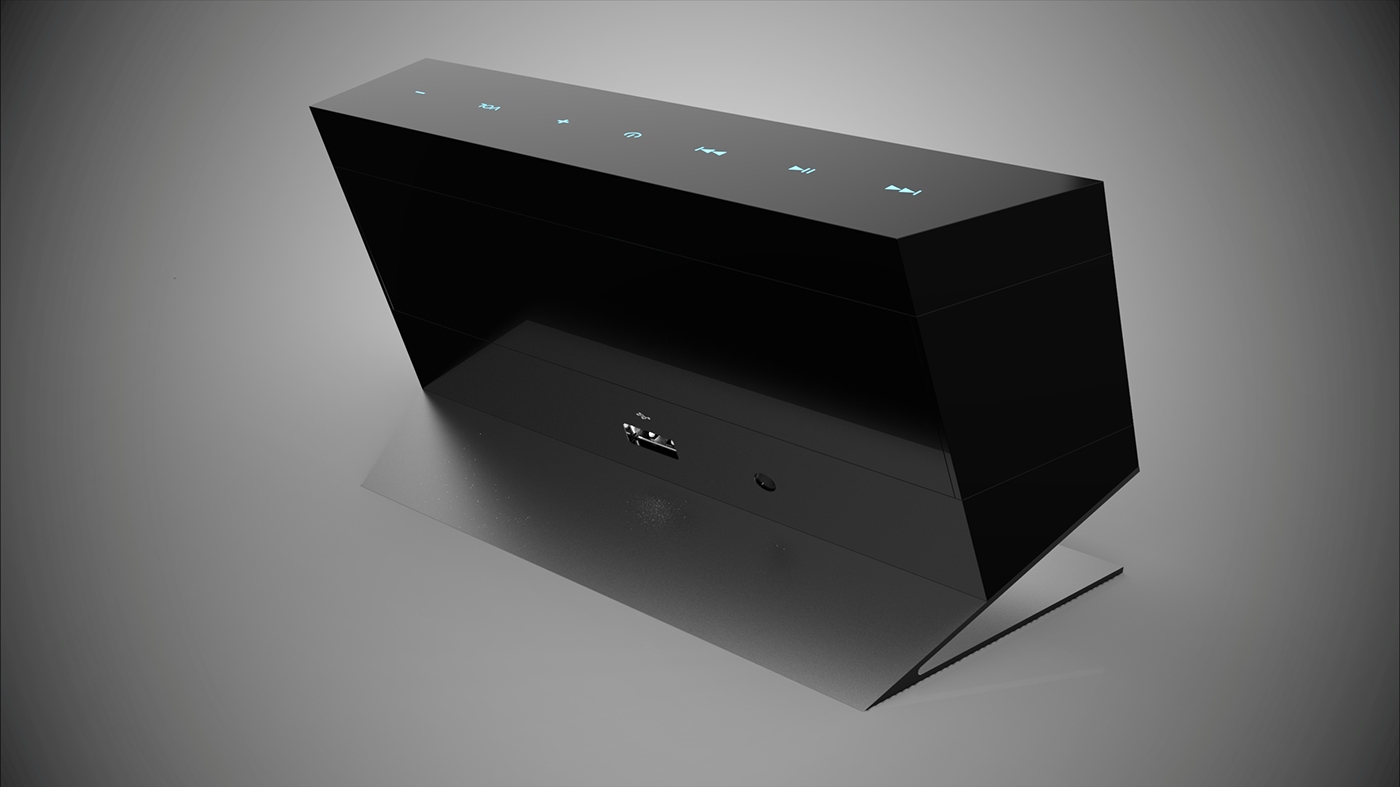 black，classic，Bluetooth，loudspeaker box，tilt，