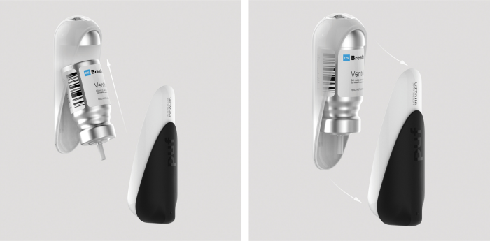 asthma，black and white，PUF，Atomizing inhaler，conceptual design，reuse，