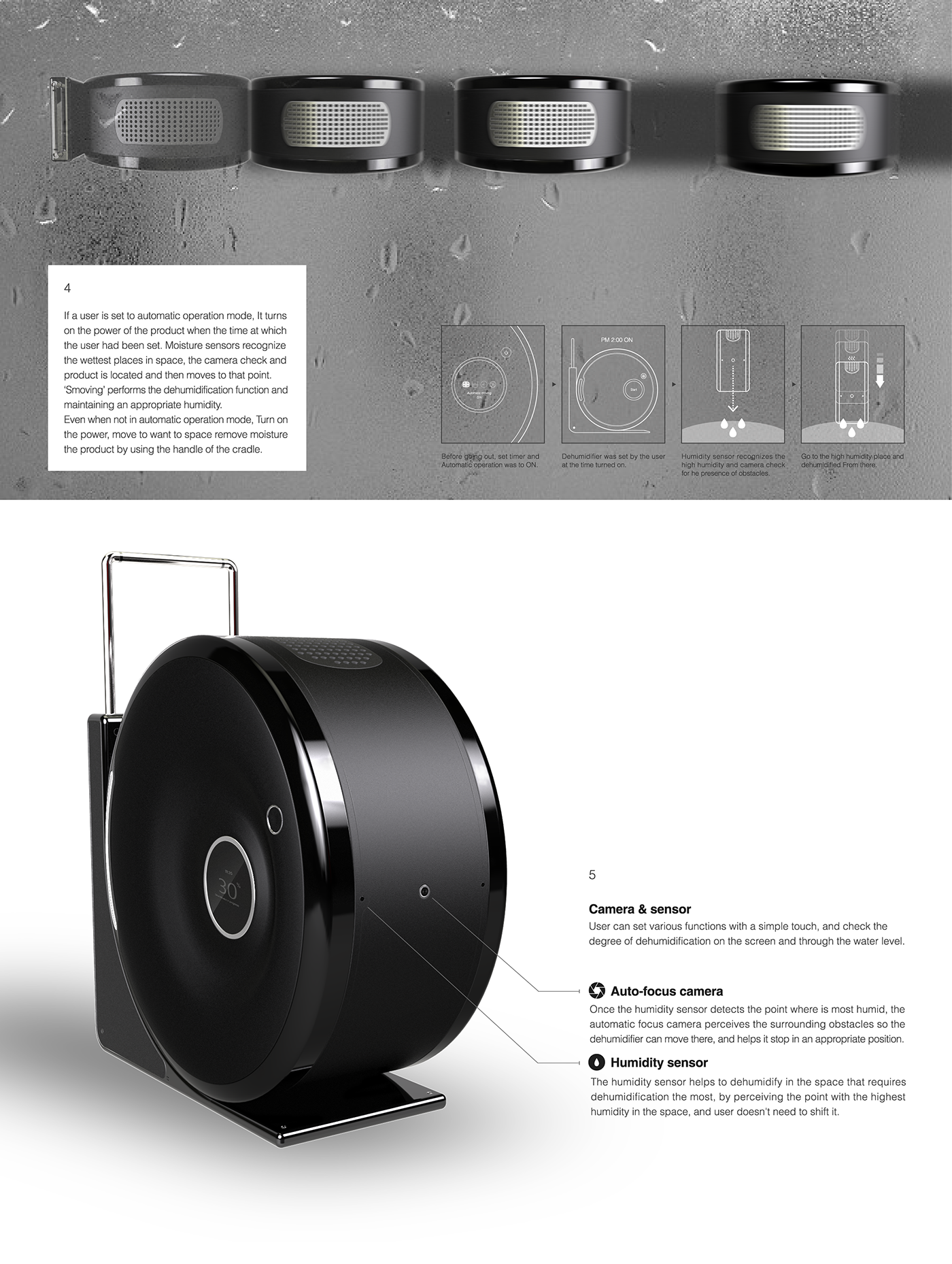 Easy to move，dehumidifier，Household appliances，black，user demand ，