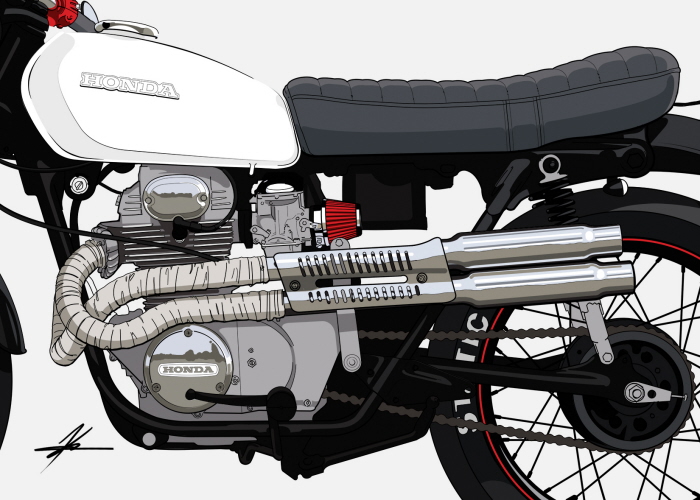 Honda，design sketch，Render，ps，two-dimensional，