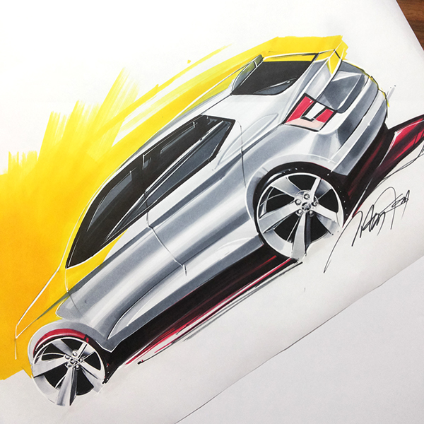 Luxury car，marker pen，Hand drawn，line，Coloring，
