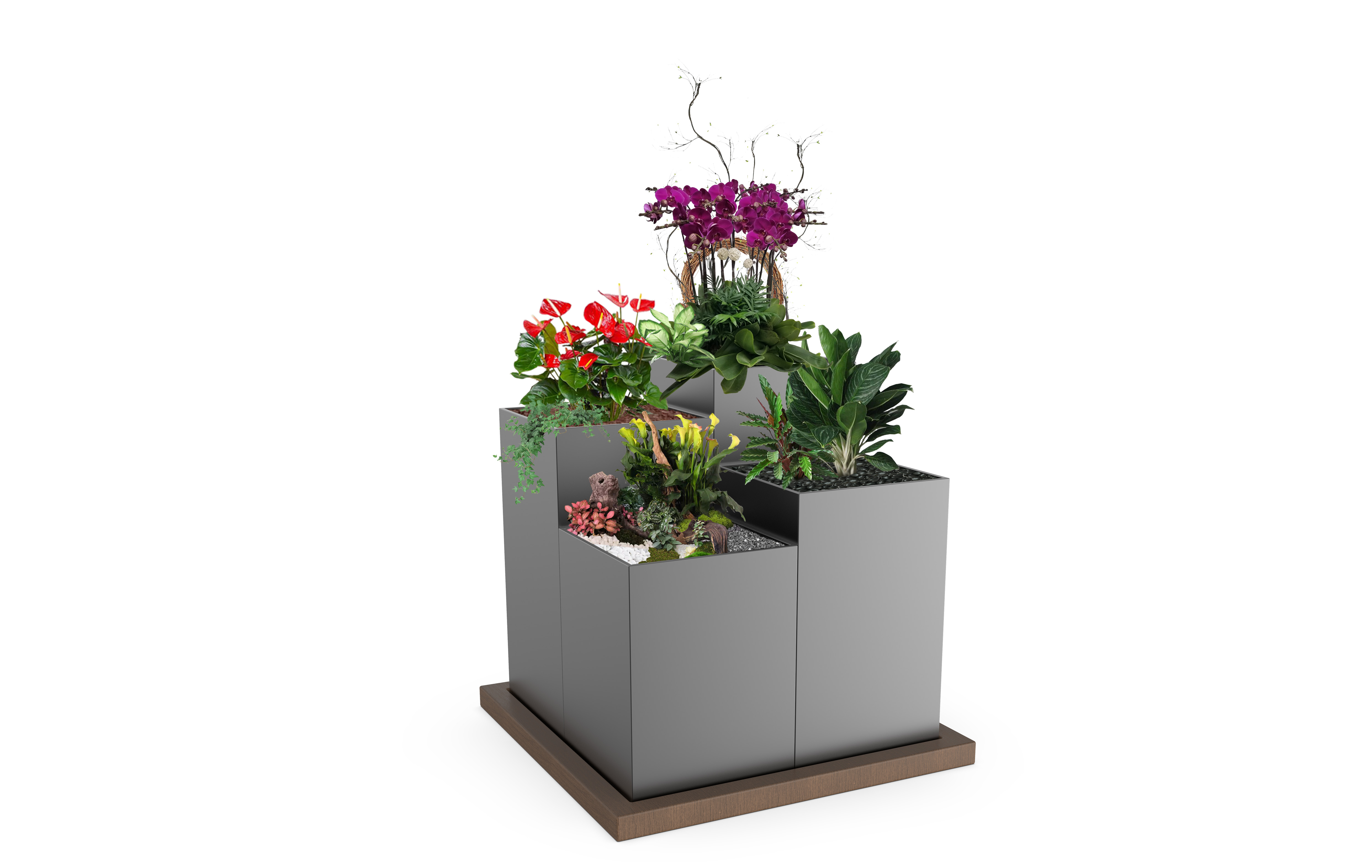 Indoor green plant，industrial design，Minimalist design ，Block Printing ，Basin design，Green plant landscape，