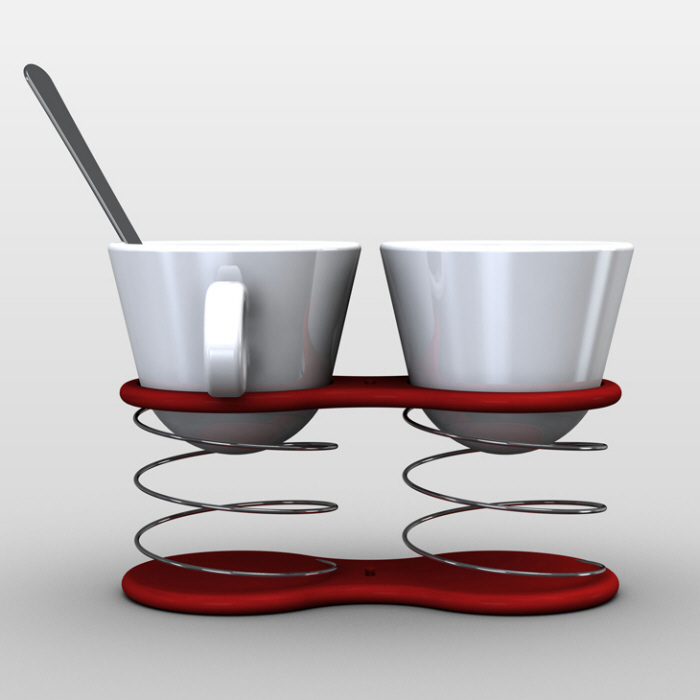 Emotional design，coffee cup，Spring cup holder，balance，