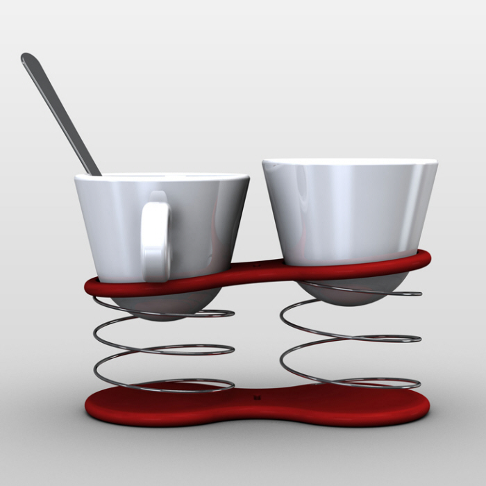 Emotional design，coffee cup，Spring cup holder，balance，