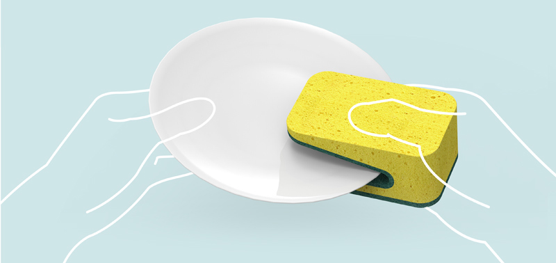 Convenient and labor-saving，Sponge，Cleaning tools，red dot，2014 red dot award，