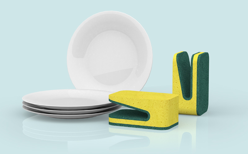 Convenient and labor-saving，Sponge，Cleaning tools，red dot，2014 red dot award，