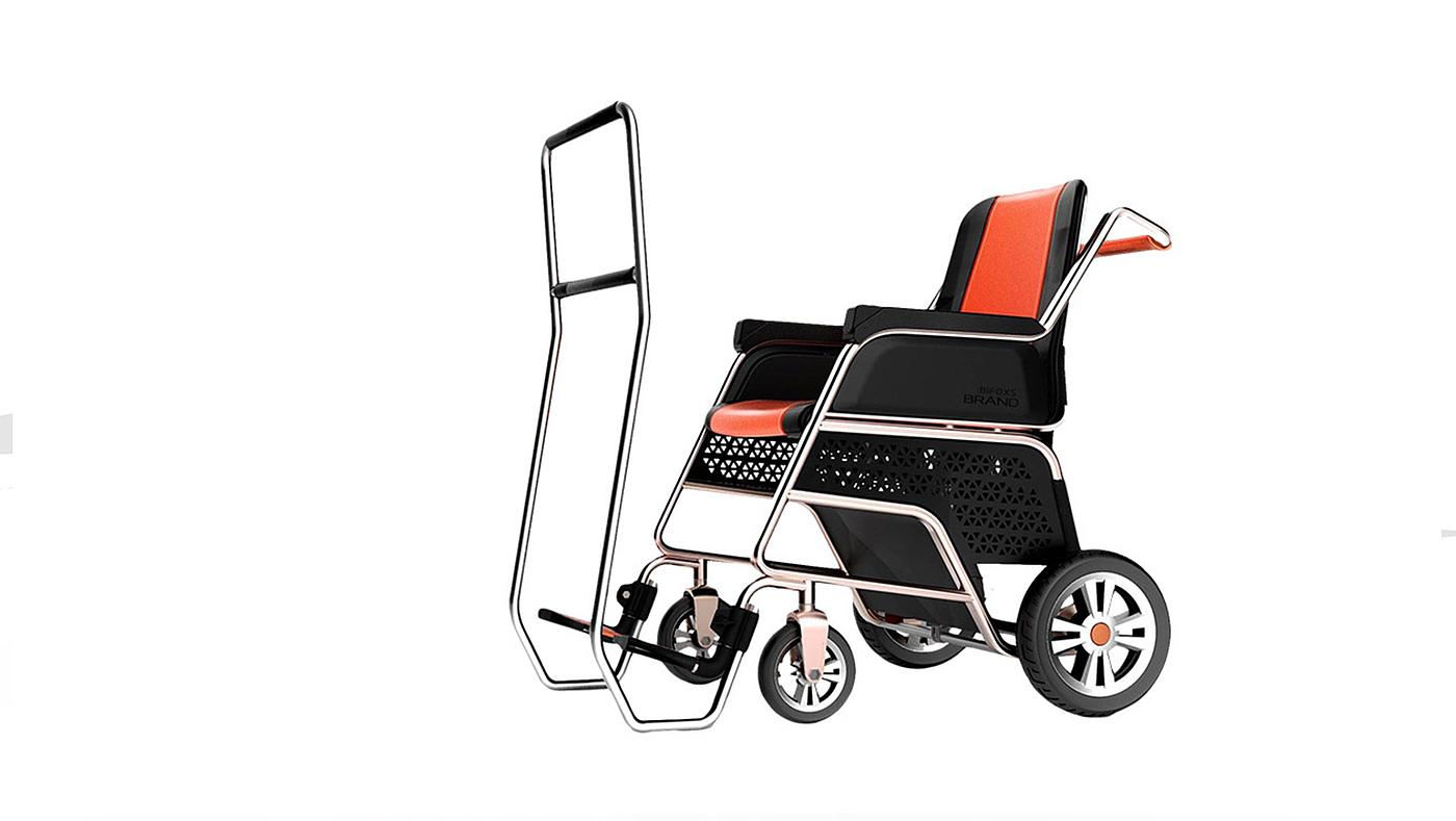Product design for the elderly，Rehabilitation wheelchair design，Appearance design，