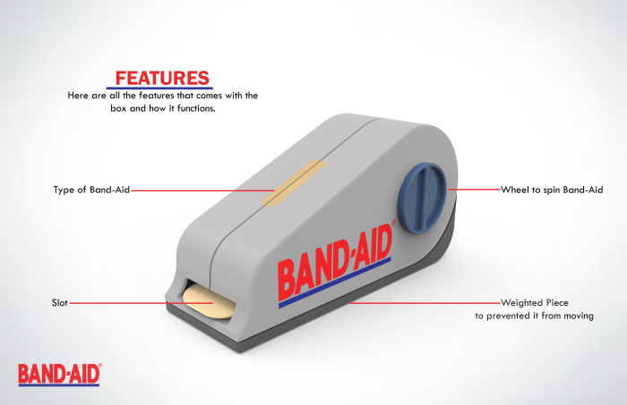 BAND·AID，Band aid roll，switch，facilitate，One hand operation，