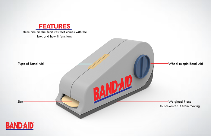 BAND·AID，Band aid roll，switch，facilitate，One hand operation，