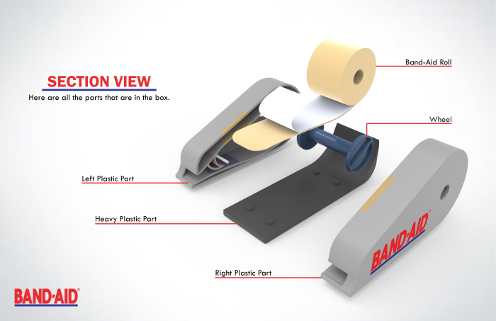 BAND·AID，Band aid roll，switch，facilitate，One hand operation，