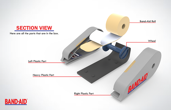 BAND·AID，Band aid roll，switch，facilitate，One hand operation，