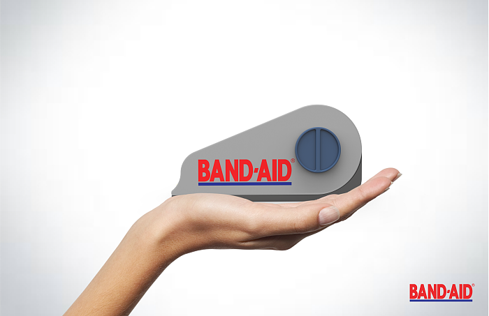 BAND·AID，创可贴卷，开关，便利，单手操作，