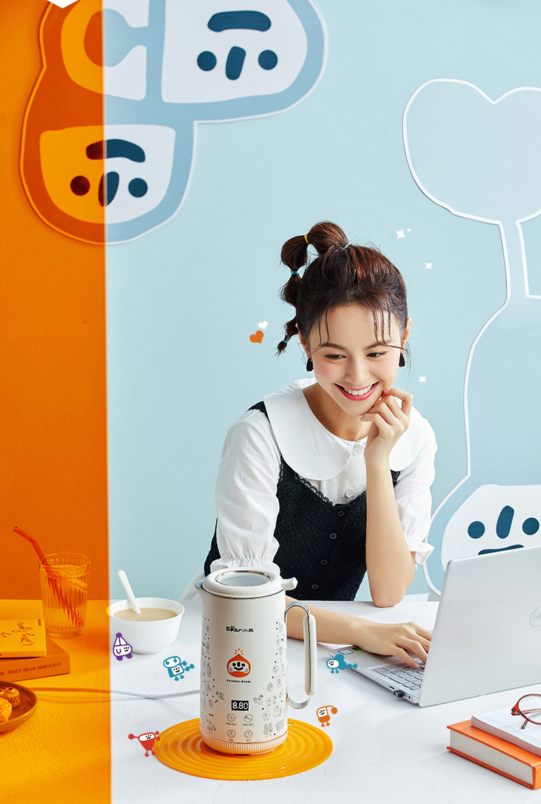 Small soymilk machine, mini soymilk machine, soymilk machine, wall breaking machine,，