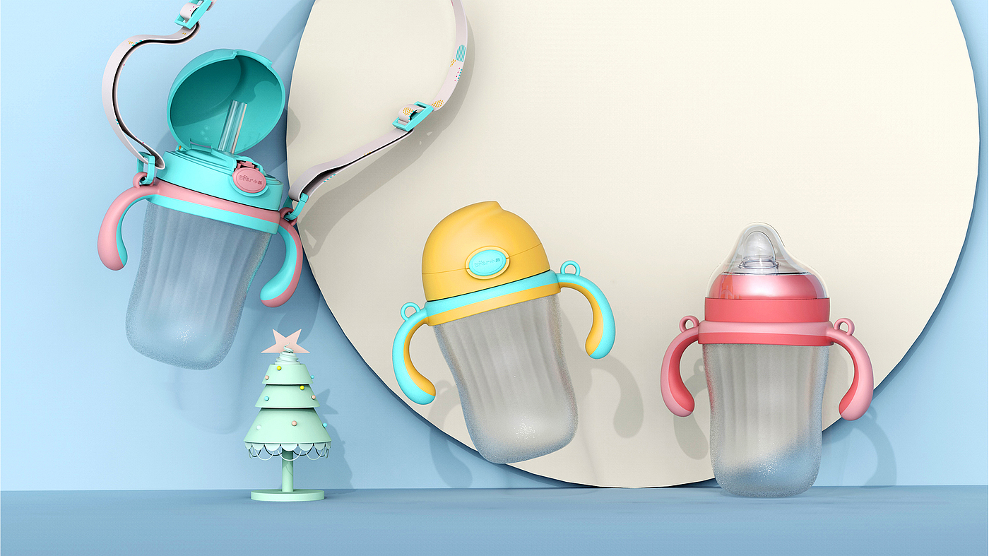 Children's milk bottle, milk bottle, children's water cup, baby milk bottle，